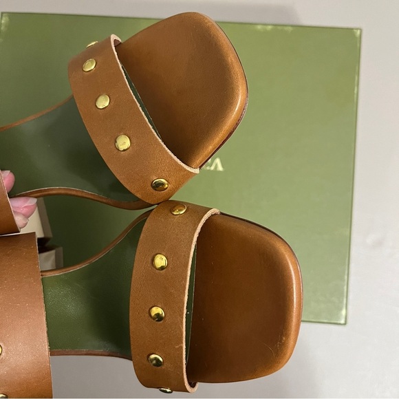 Tuckernuck Maria Luca Ivonne‎ High heel Mule Brown Studded Women's Sandals - Picture 9 of 14